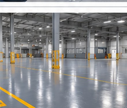 Piso industrial con recubrimiento epóxico